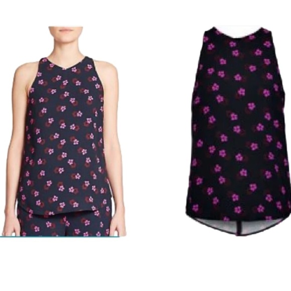 🥤 A.L.C. Anise Mallow Print Sleeveless Top XS - Picture 1 of 12
